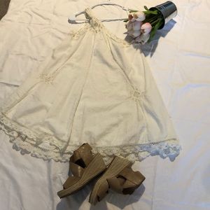 Free People Battenburg Lace Lined Dress- Med